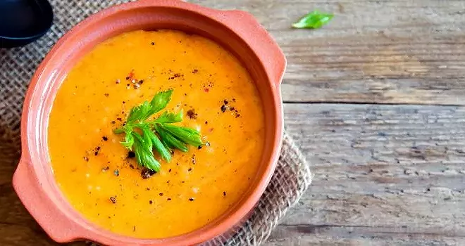 soupe carotte papate douce lentille corail