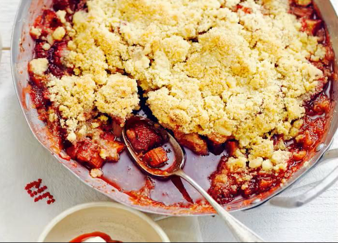 recette crumble fraise rhubarbe